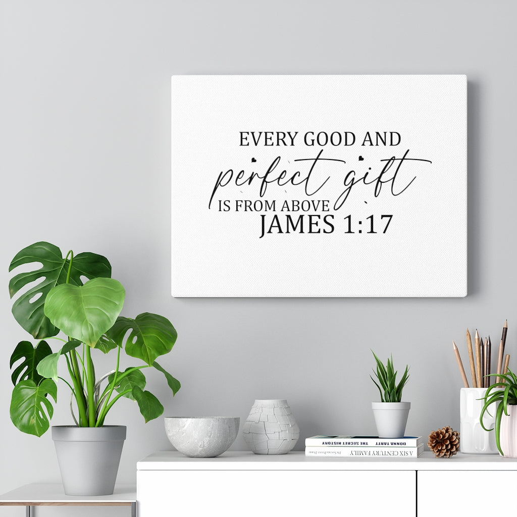 Scripture Walls Every Good James 1:17 Bible Verse Canvas Christian Wall Art Ready to Hang Unframed-Express Your Love Gifts