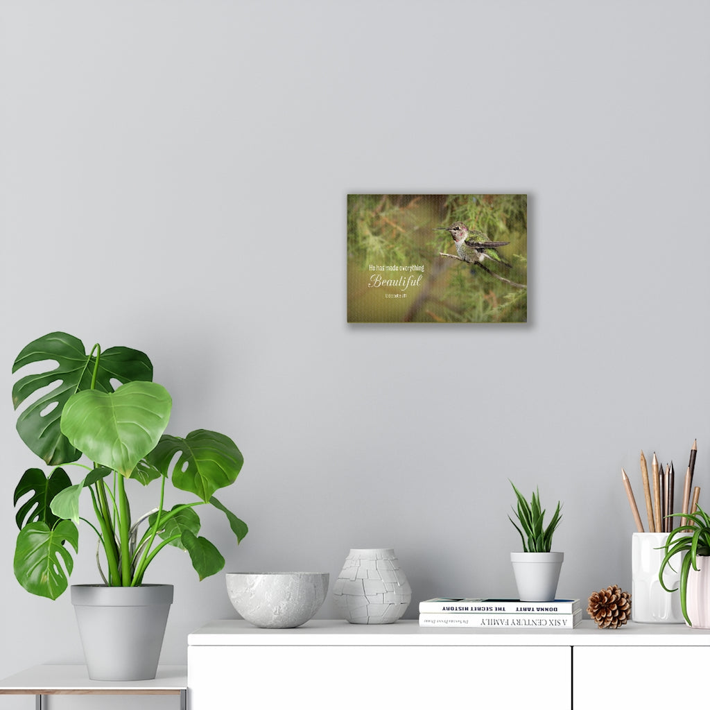 Scripture Walls Everything Beautiful Ecclesiastes 3:11 Bird Christian Wall Art Bible Verse Print Ready To Hang Unframed-Express Your Love Gifts