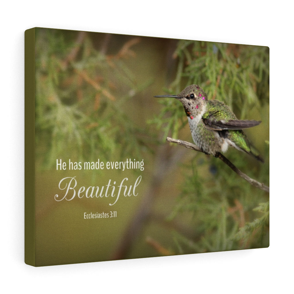 Scripture Walls Everything Beautiful Ecclesiastes 3:11 Bird Christian Wall Art Bible Verse Print Ready To Hang Unframed-Express Your Love Gifts