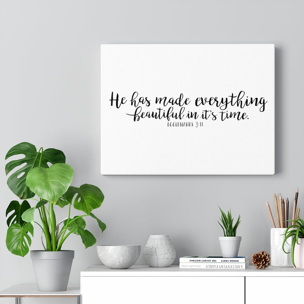 Scripture Walls Everything Beautiful Ecclesiastes 3:11 Christian Wall Art Bible Verse Print Ready To Hang Unframed-Express Your Love Gifts