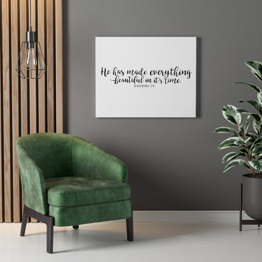 Scripture Walls Everything Beautiful Ecclesiastes 3:11 Christian Wall Art Bible Verse Print Ready To Hang Unframed-Express Your Love Gifts