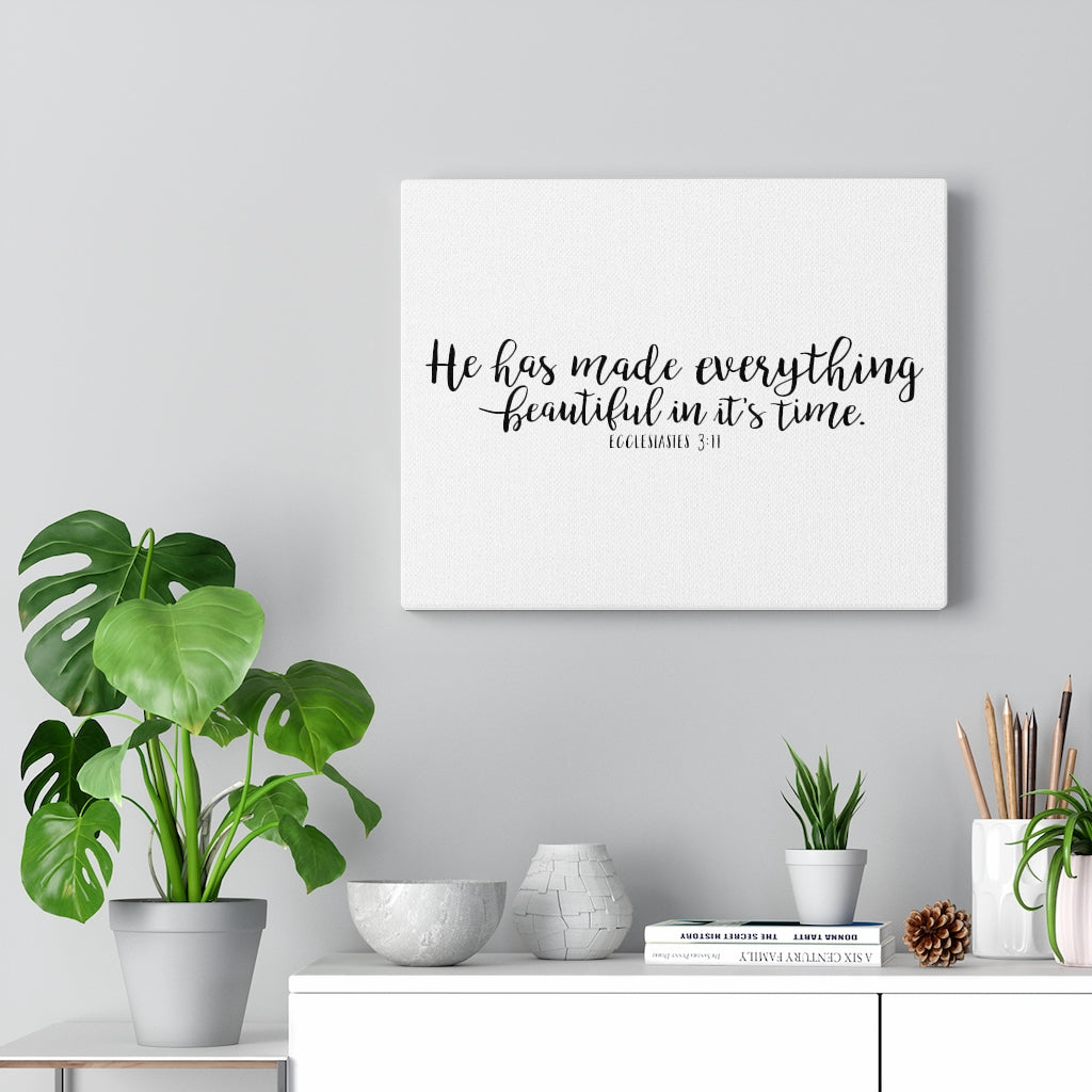 Scripture Walls Everything Beautiful Ecclesiastes 3:11 Christian Wall Art Bible Verse Print Ready To Hang Unframed-Express Your Love Gifts