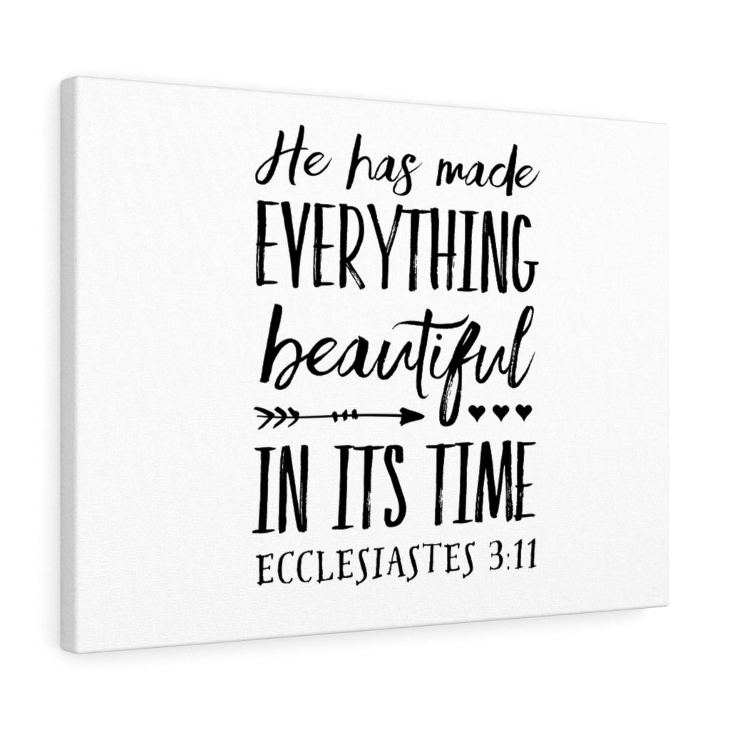 Scripture Walls Everything Beautiful Hearts Ecclesiastes 3:11 Christian Wall Art Bible Verse Print Ready To Hang Unframed-Express Your Love Gifts