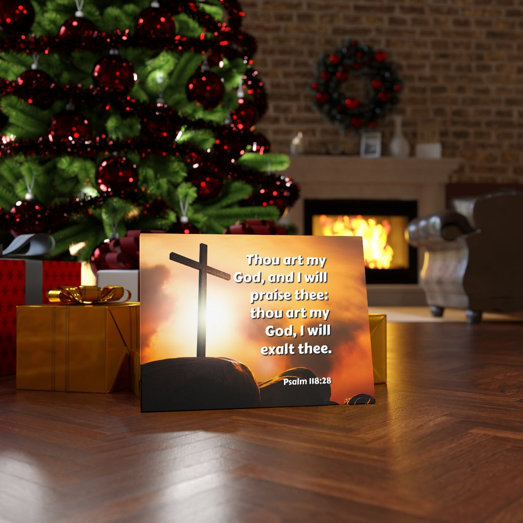 Scripture Walls Exalt Psalm 118:28 Bible Verse Canvas Christian Wall Art Ready to Hang Unframed-Express Your Love Gifts