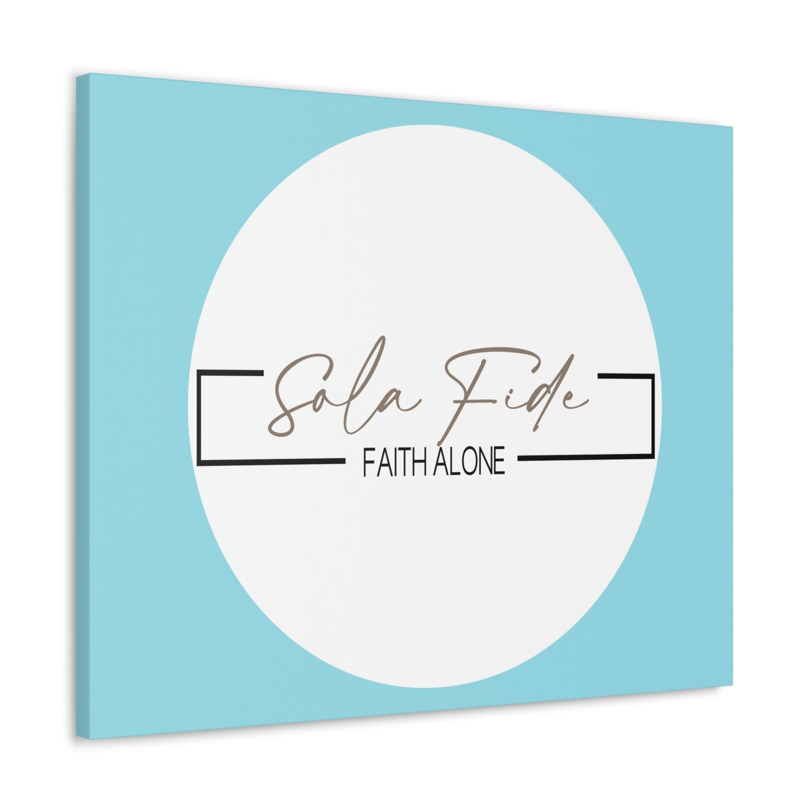 Scripture Walls Faith Alone Matthew 21:22 Sky Blue Bible Canvas Christian Wall Art Ready to Hang Unframed-Express Your Love Gifts