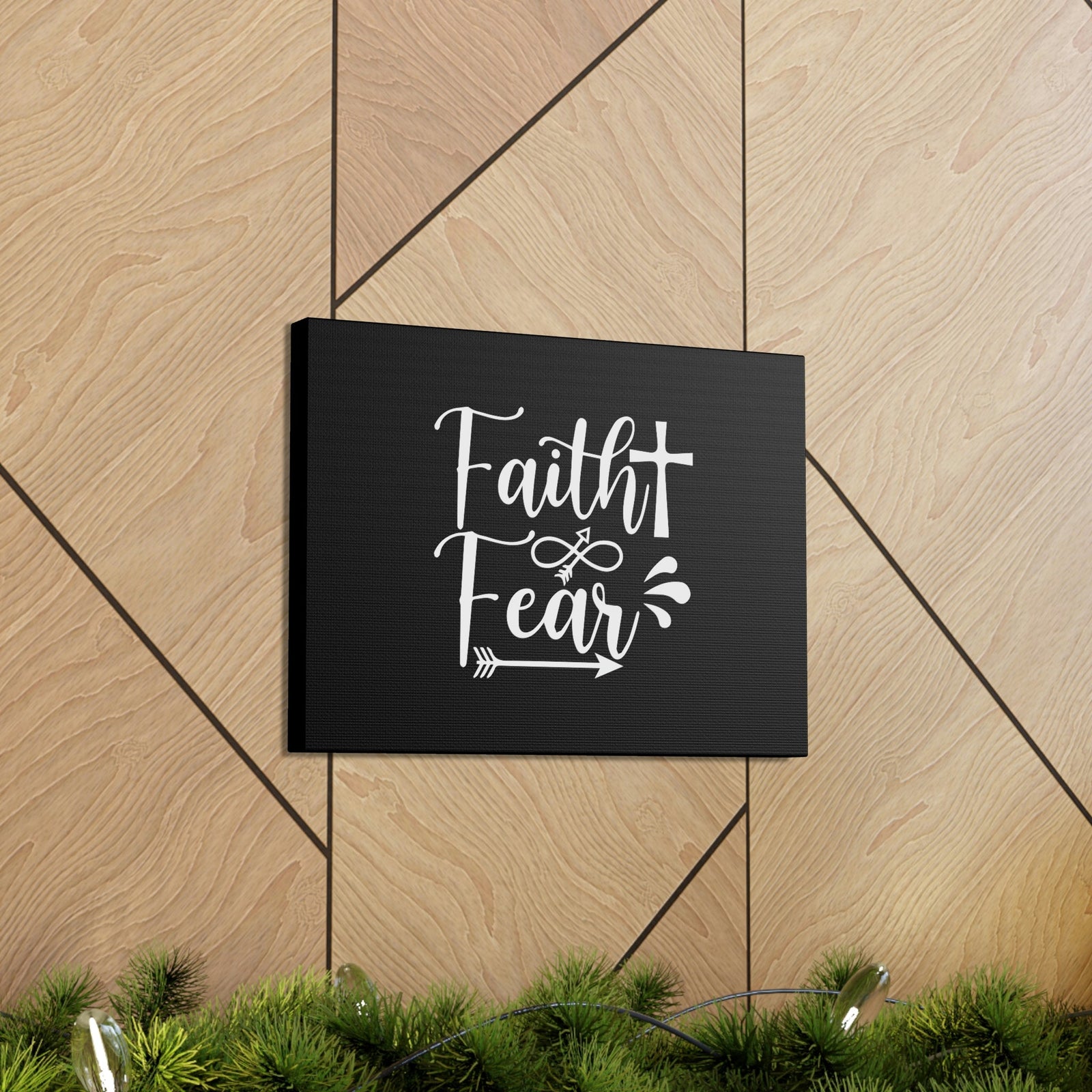 Scripture Walls Faith And Fear Isaiah 41:10 Cross Christian Wall Art Bible Verse Print Ready to Hang Unframed-Express Your Love Gifts