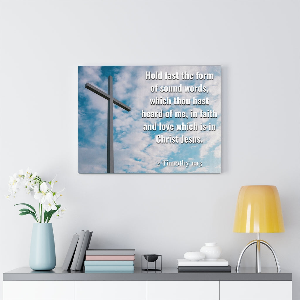 Scripture Walls Faith And Love Which Is In Christ Jesus 2 Timothy 1:13 Bible Verse Canvas Christian Wall Art Ready to Hang Unframed-Express Your Love Gifts