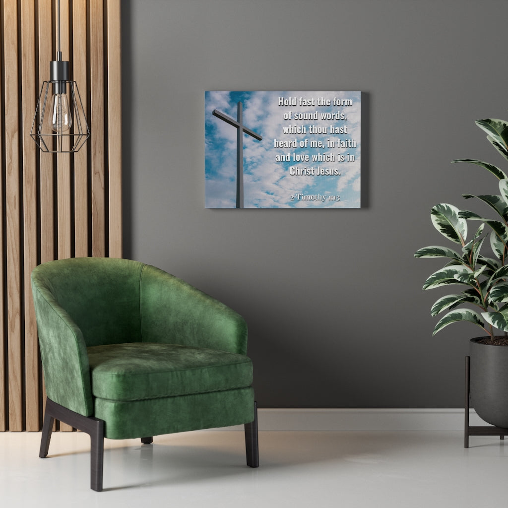 Scripture Walls Faith And Love Which Is In Christ Jesus 2 Timothy 1:13 Bible Verse Canvas Christian Wall Art Ready to Hang Unframed-Express Your Love Gifts