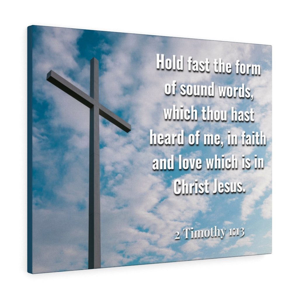 Scripture Walls Faith And Love Which Is In Christ Jesus 2 Timothy 1:13 Bible Verse Canvas Christian Wall Art Ready to Hang Unframed-Express Your Love Gifts