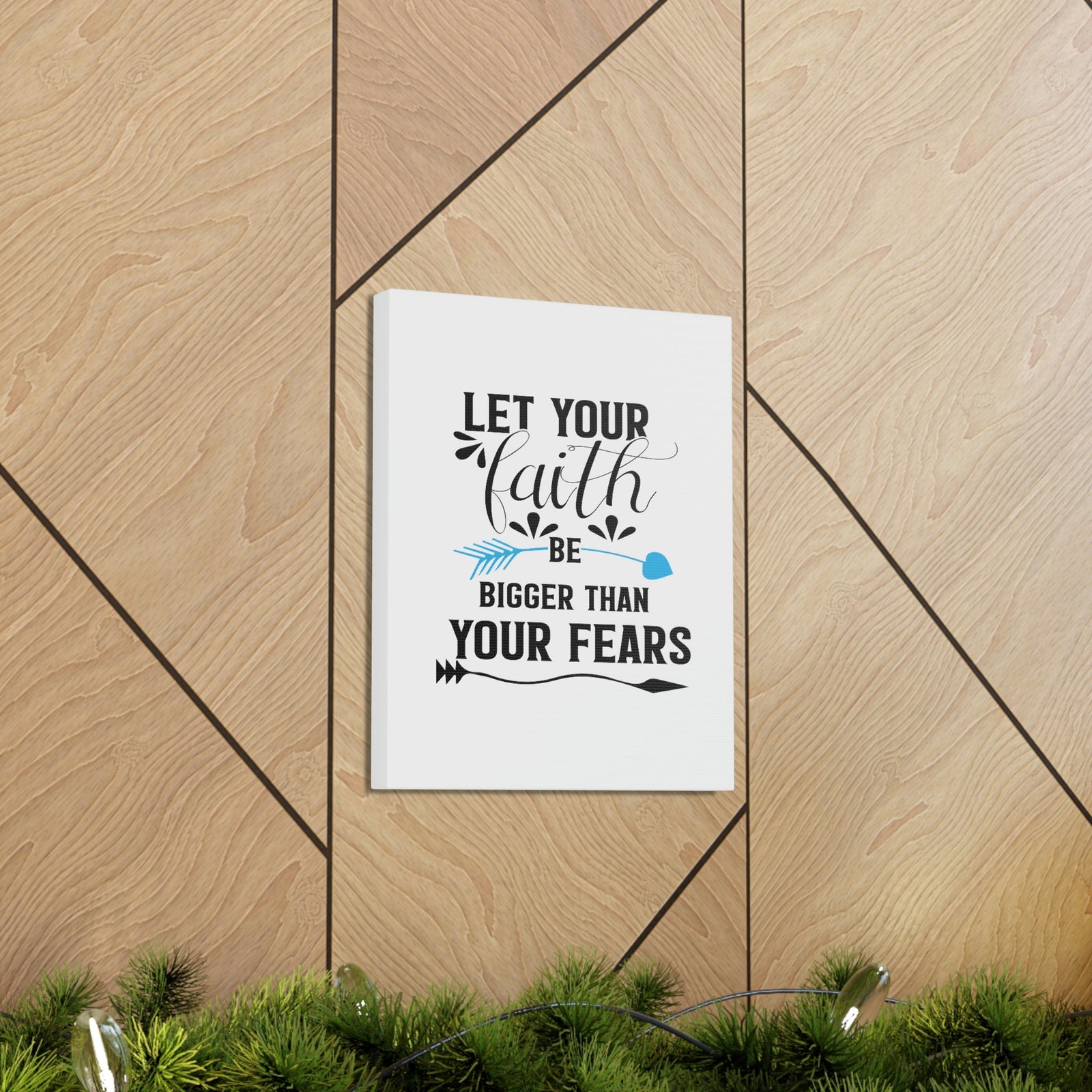 Scripture Walls Faith Be Bigger Than Your Fears Isaiah 41:13 Christian Wall Art Bible Verse Print Ready to Hang Unframed-Express Your Love Gifts