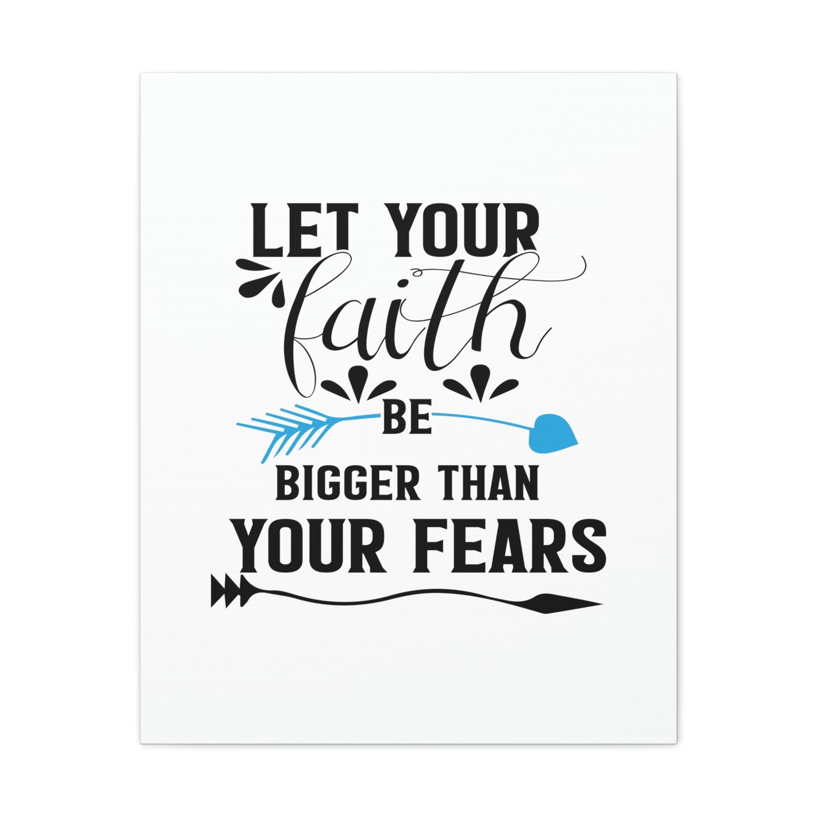 Scripture Walls Faith Be Bigger Than Your Fears Isaiah 41:13 Christian Wall Art Bible Verse Print Ready to Hang Unframed-Express Your Love Gifts