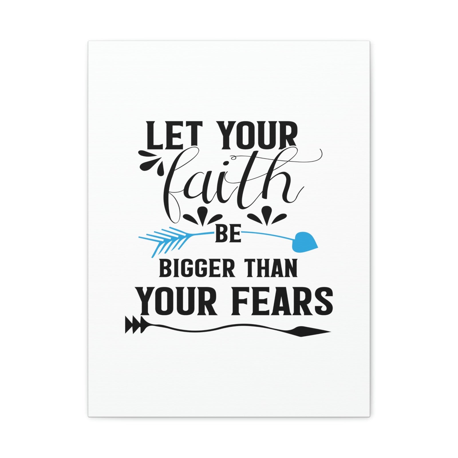 Scripture Walls Faith Be Bigger Than Your Fears Isaiah 41:13 Christian Wall Art Bible Verse Print Ready to Hang Unframed-Express Your Love Gifts