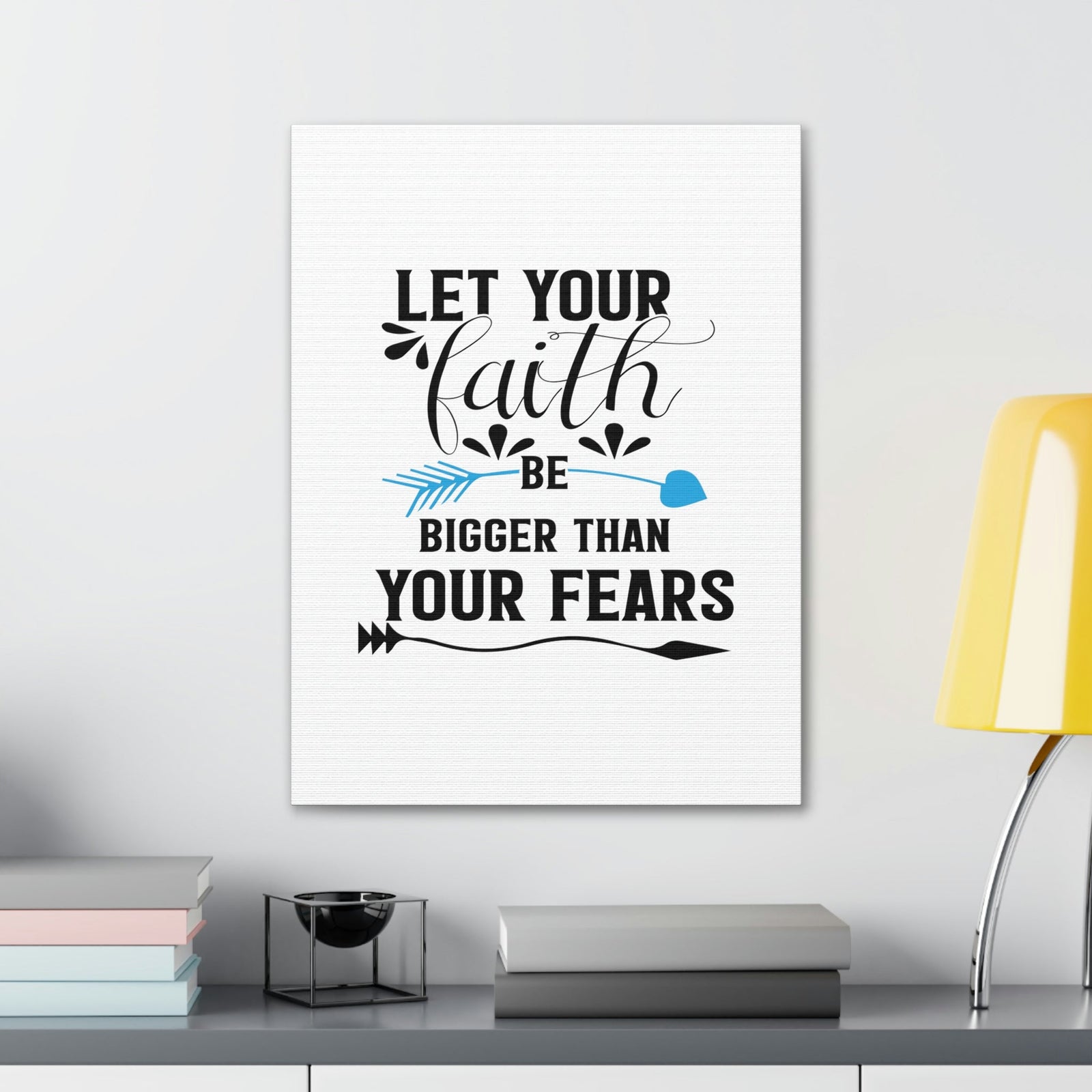 Scripture Walls Faith Be Bigger Than Your Fears Isaiah 41:13 Christian Wall Art Bible Verse Print Ready to Hang Unframed-Express Your Love Gifts