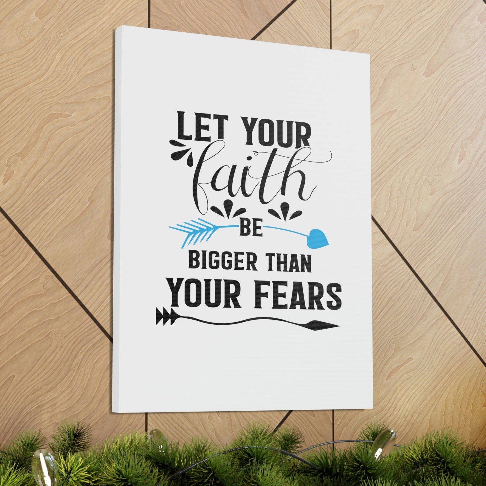 Scripture Walls Faith Be Bigger Than Your Fears Isaiah 41:13 Christian Wall Art Bible Verse Print Ready to Hang Unframed-Express Your Love Gifts