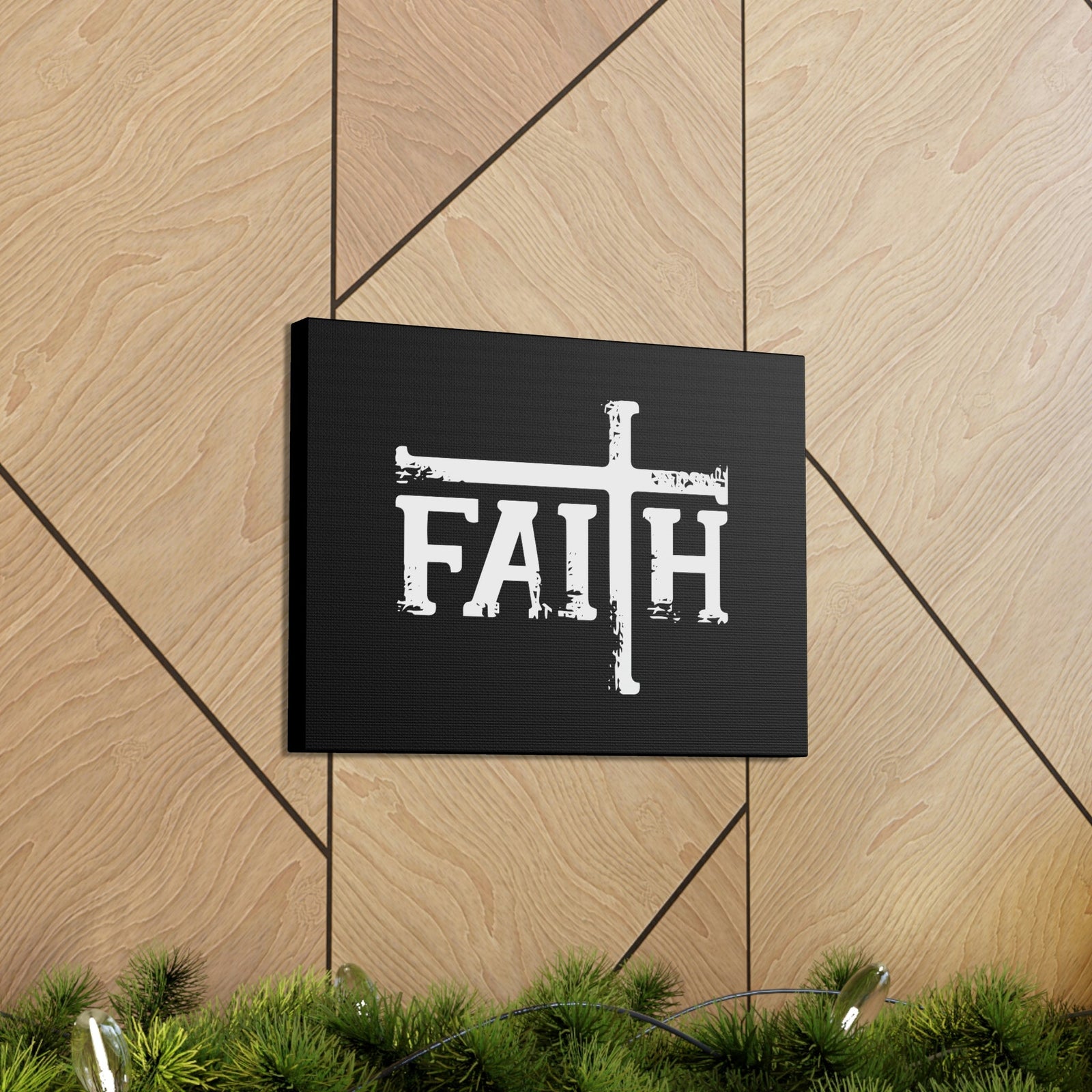 Scripture Walls Faith Big Romans 10:17 Cross Christian Wall Art Bible Verse Print Ready to Hang Unframed-Express Your Love Gifts