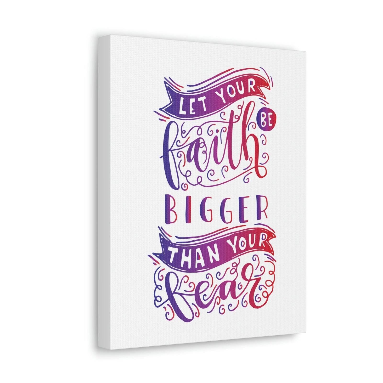 Scripture Walls Faith Bigger Than Your Fear Isaiah 41:10 Pink Christian Wall Art Bible Verse Print Ready to Hang Unframed-Express Your Love Gifts
