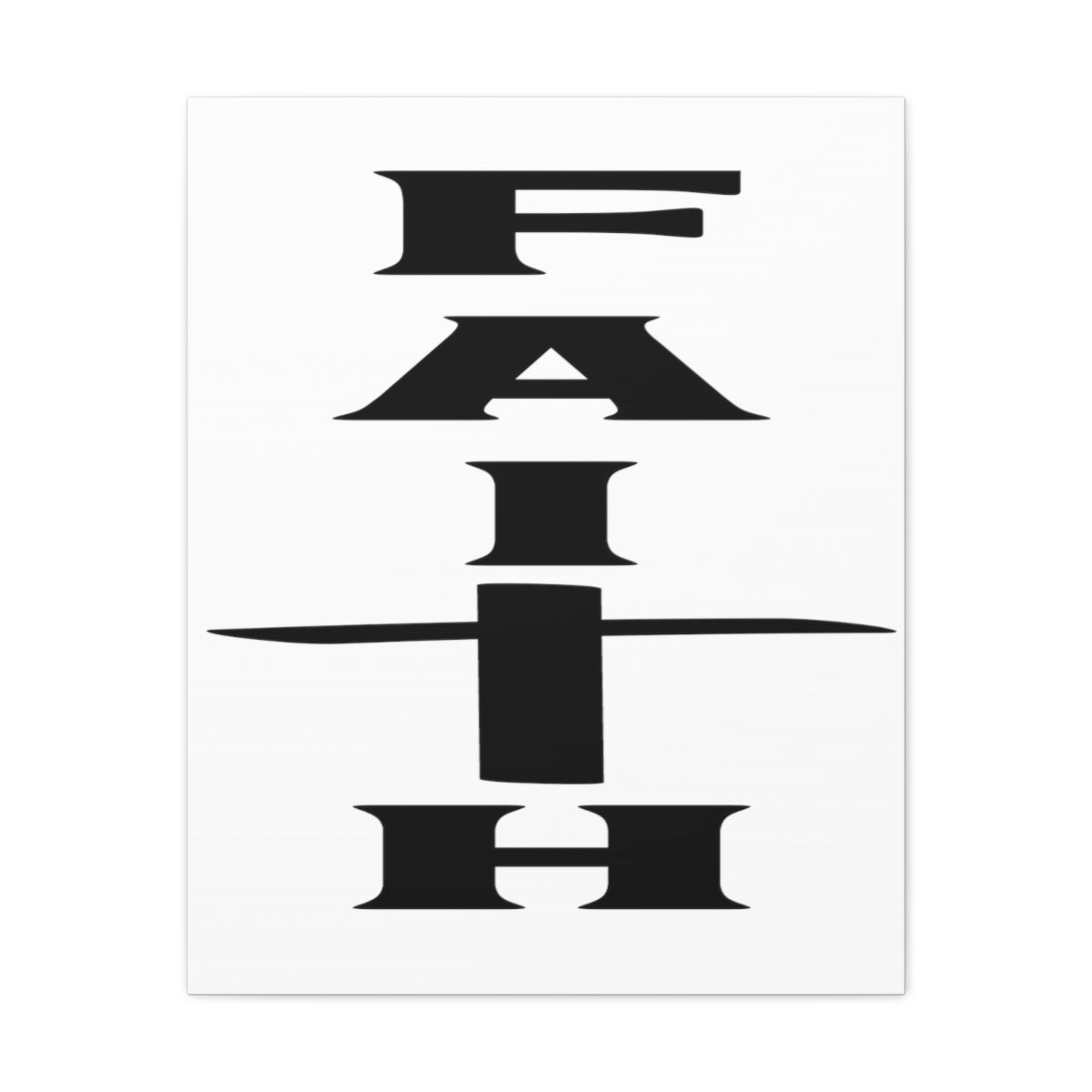 Scripture Walls Faith Black 2 Corinthians 5:7 Christian Wall Art Print Ready to Hang Unframed-Express Your Love Gifts