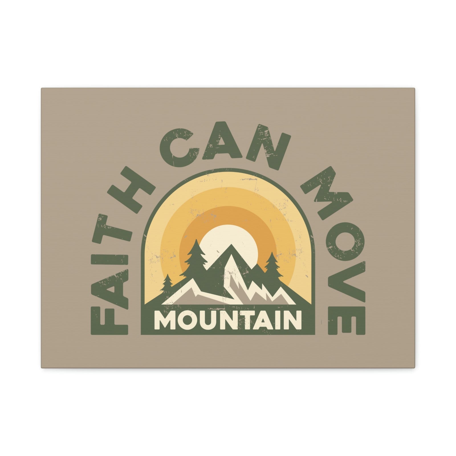 Scripture Walls Faith Can Move Mountain Matthew 21:21 Sun Rise Christian Wall Art Bible Verse Print Ready to Hang Unframed-Express Your Love Gifts