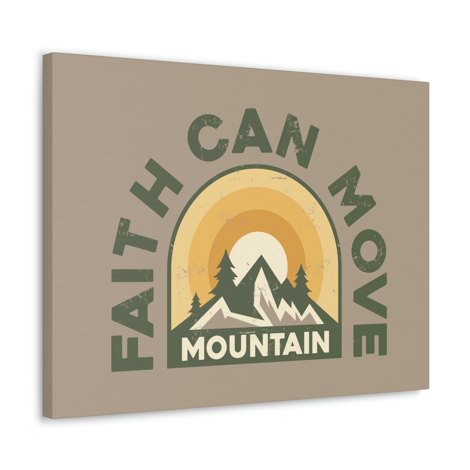 Scripture Walls Faith Can Move Mountain Matthew 21:21 Sun Rise Christian Wall Art Bible Verse Print Ready to Hang Unframed-Express Your Love Gifts