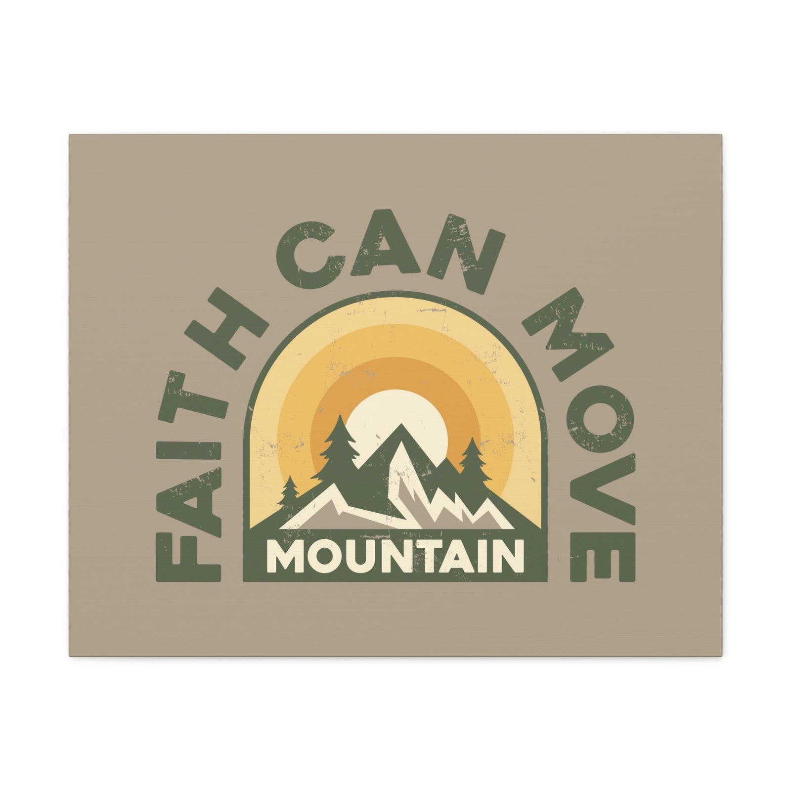 Scripture Walls Faith Can Move Mountain Matthew 21:21 Sun Rise Christian Wall Art Bible Verse Print Ready to Hang Unframed-Express Your Love Gifts