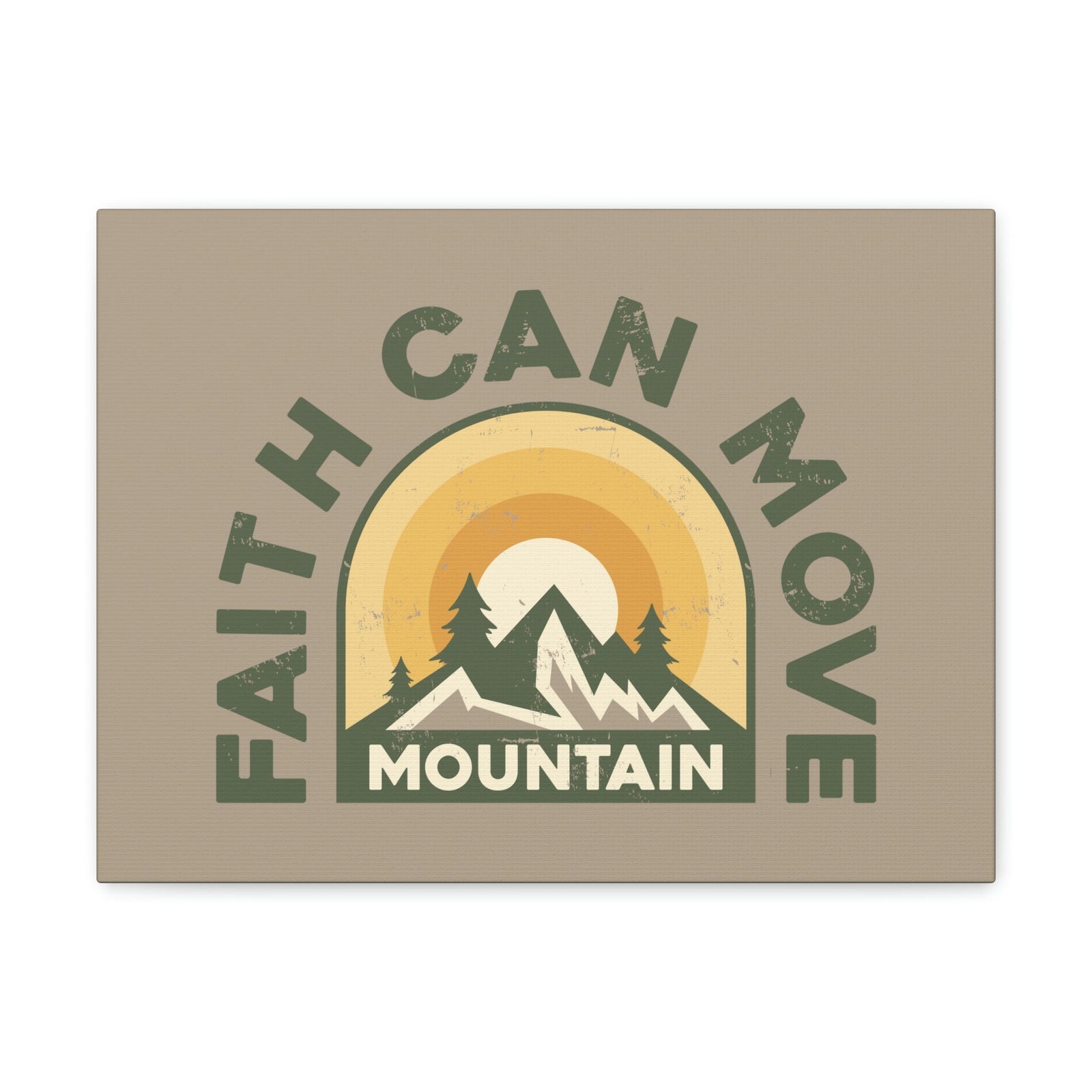 Scripture Walls Faith Can Move Mountain Matthew 21:21 Sun Rise Christian Wall Art Bible Verse Print Ready to Hang Unframed-Express Your Love Gifts