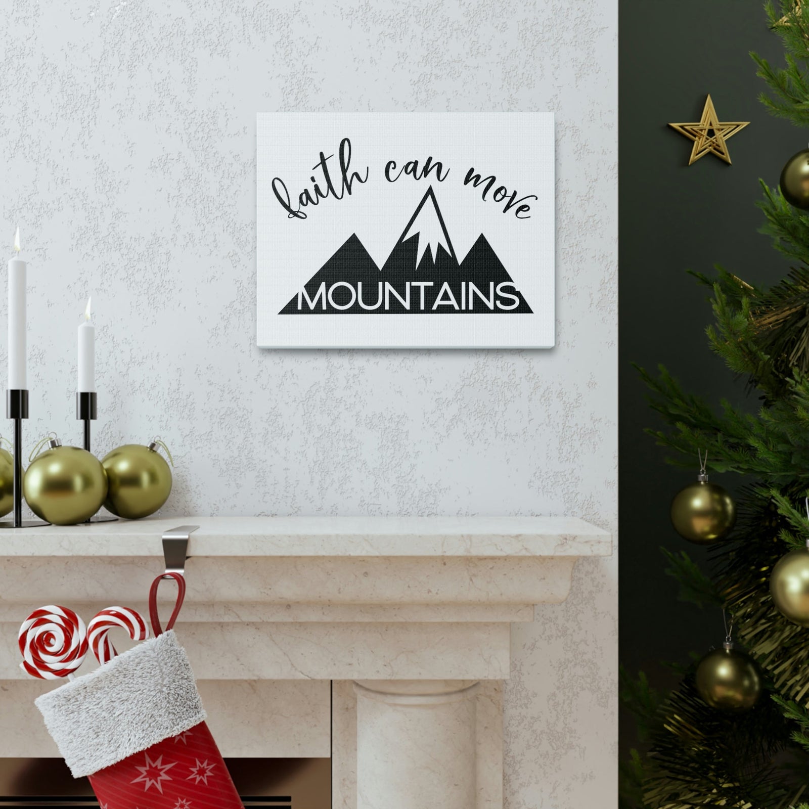 Scripture Walls Faith Can Move Mountains Matthew 17:20 Christian Wall Art Print Ready to Hang Unframed-Express Your Love Gifts