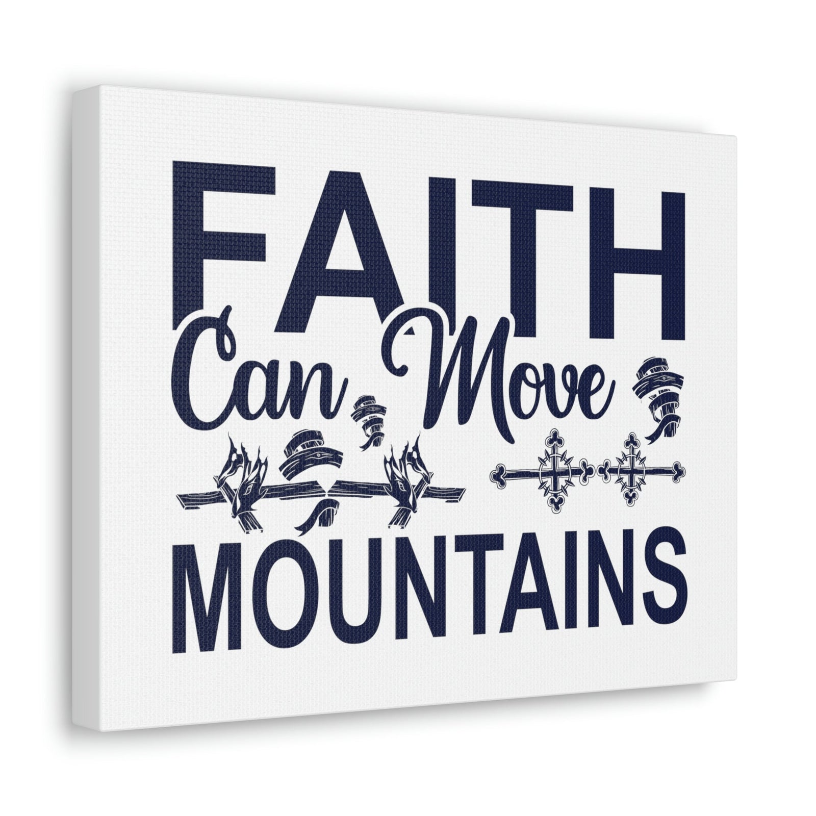 Scripture Walls Faith Can Move Mountains Matthew 17:20 Cross Christian Wall Art Print Ready to Hang Unframed-Express Your Love Gifts