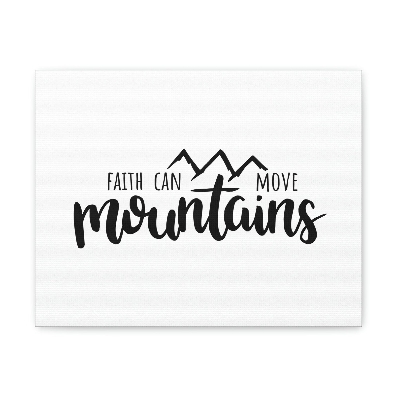 Scripture Walls Faith Can Move Mountains Matthew 21:21 Black Christian Wall Art Bible Verse Print Ready to Hang Unframed-Express Your Love Gifts