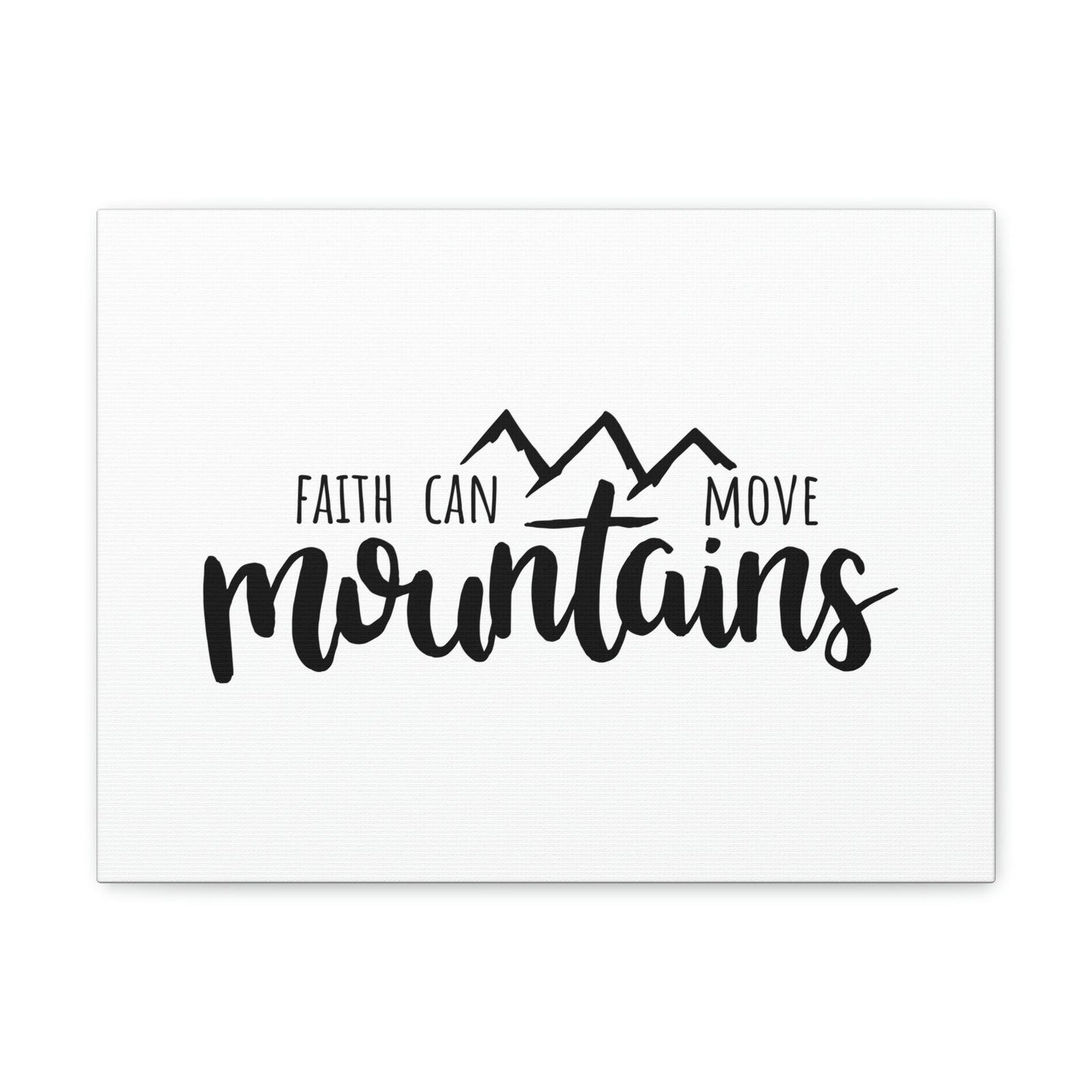Scripture Walls Faith Can Move Mountains Matthew 21:21 Black Christian Wall Art Bible Verse Print Ready to Hang Unframed-Express Your Love Gifts