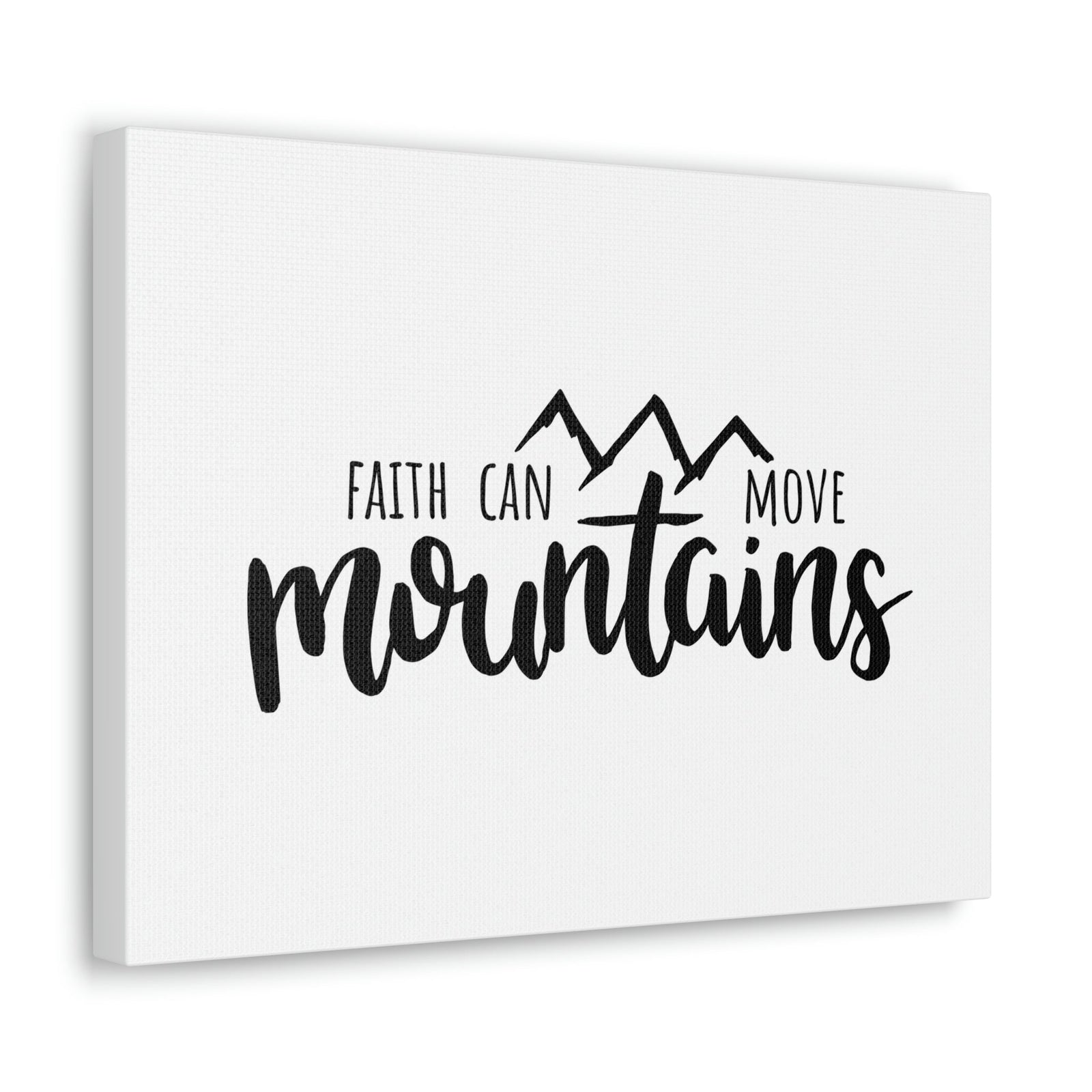 Scripture Walls Faith Can Move Mountains Matthew 21:21 Black Christian Wall Art Bible Verse Print Ready to Hang Unframed-Express Your Love Gifts