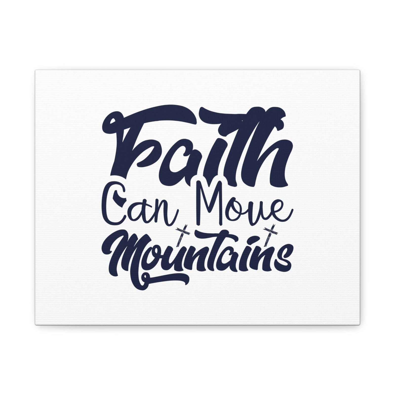 Scripture Walls Faith Can Move Mountains Matthew 21:21 Blue Letters Christian Wall Art Bible Verse Print Ready to Hang Unframed-Express Your Love Gifts