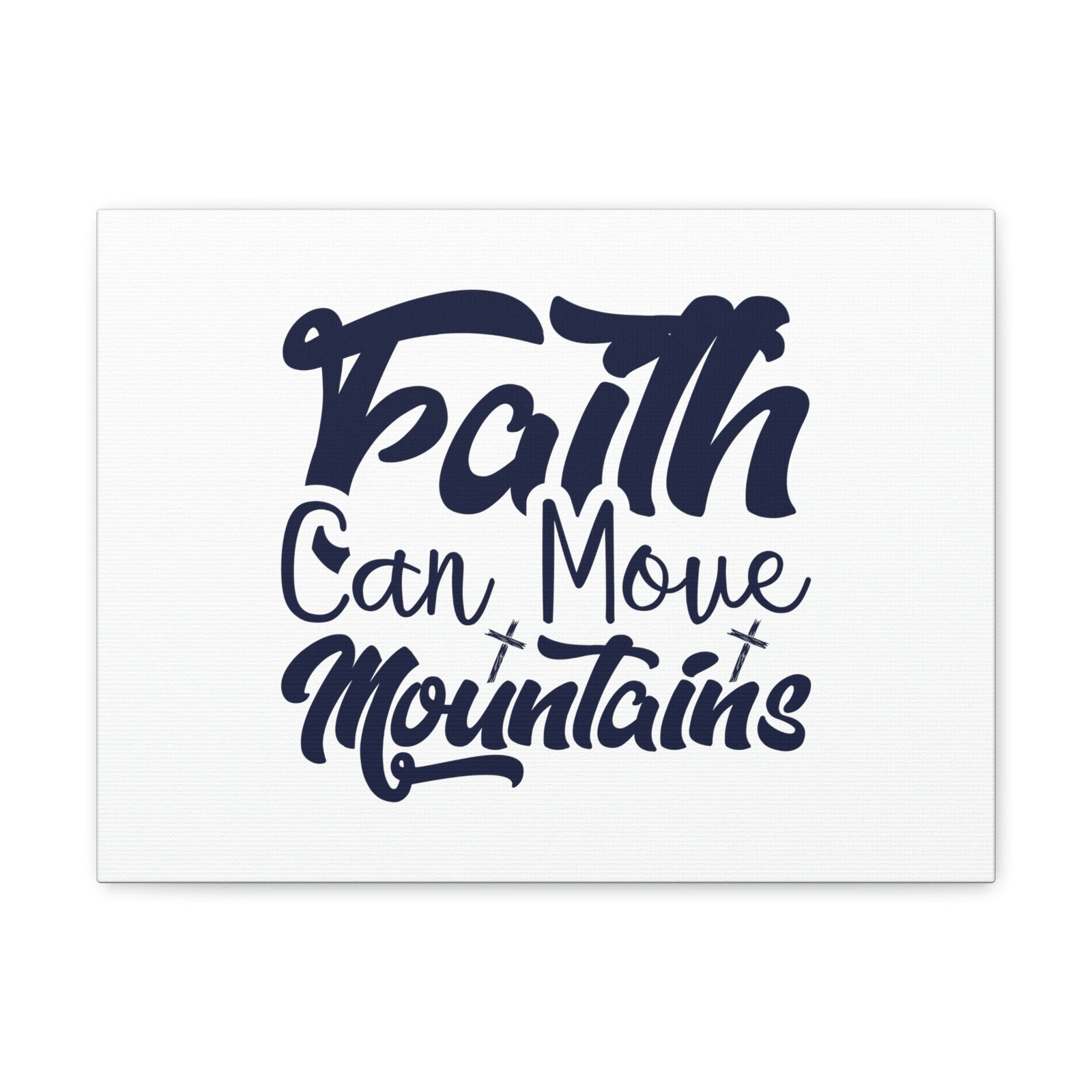 Scripture Walls Faith Can Move Mountains Matthew 21:21 Blue Letters Christian Wall Art Bible Verse Print Ready to Hang Unframed-Express Your Love Gifts