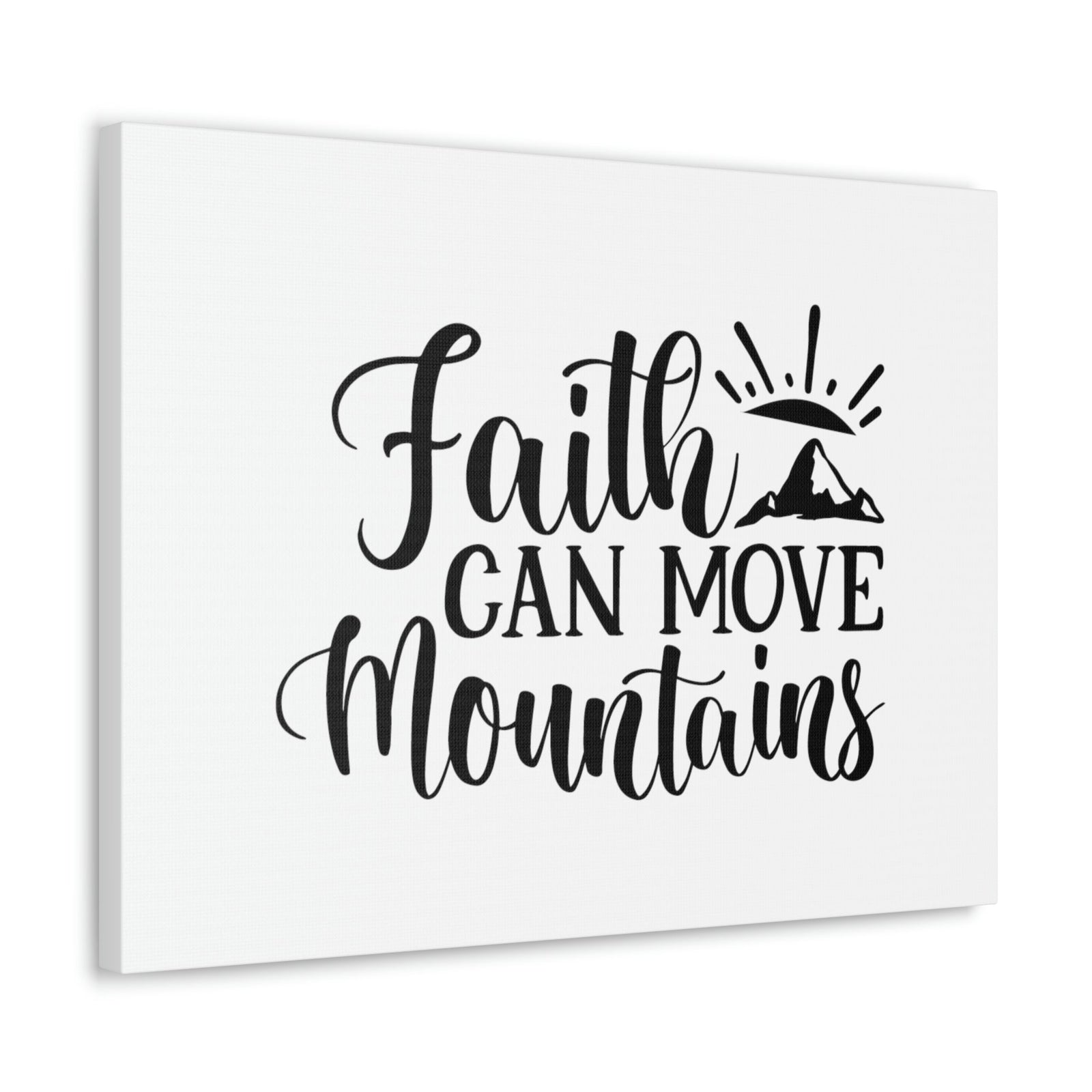 Scripture Walls Faith Can Move Mountains Matthew 21:21 Sun Rise Christian Wall Art Bible Verse Print Ready to Hang Unframed-Express Your Love Gifts