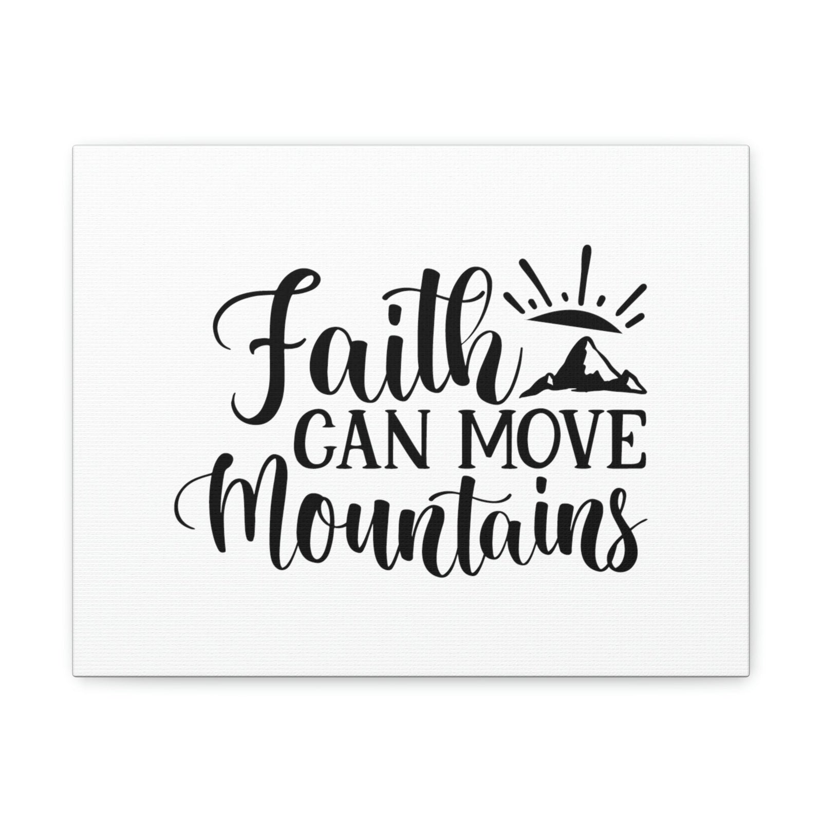Scripture Walls Faith Can Move Mountains Matthew 21:21 Sun Rise Christian Wall Art Bible Verse Print Ready to Hang Unframed-Express Your Love Gifts
