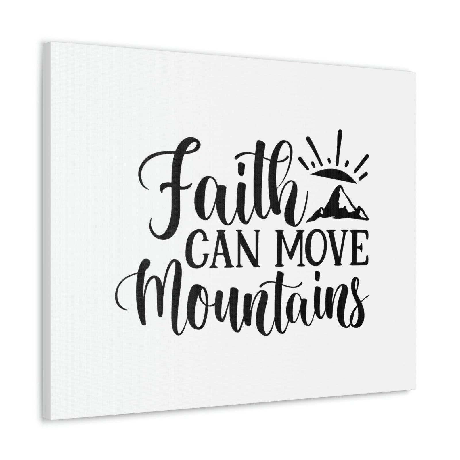 Scripture Walls Faith Can Move Mountains Matthew 21:21 Sun Rise Christian Wall Art Bible Verse Print Ready to Hang Unframed-Express Your Love Gifts