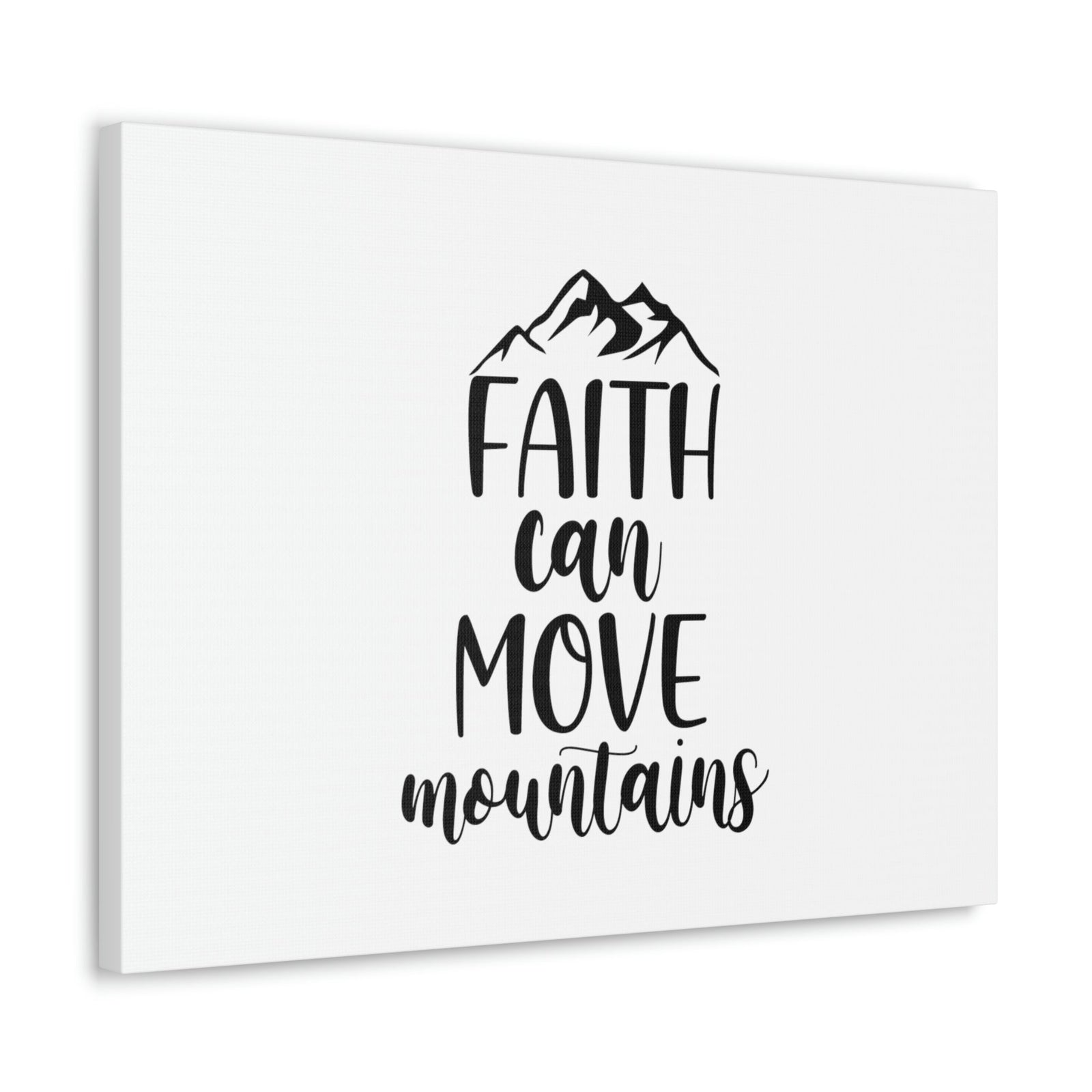 Scripture Walls Faith Can Move Mountains Matthew 21:21 White Christian Wall Art Bible Verse Print Ready to Hang Unframed-Express Your Love Gifts