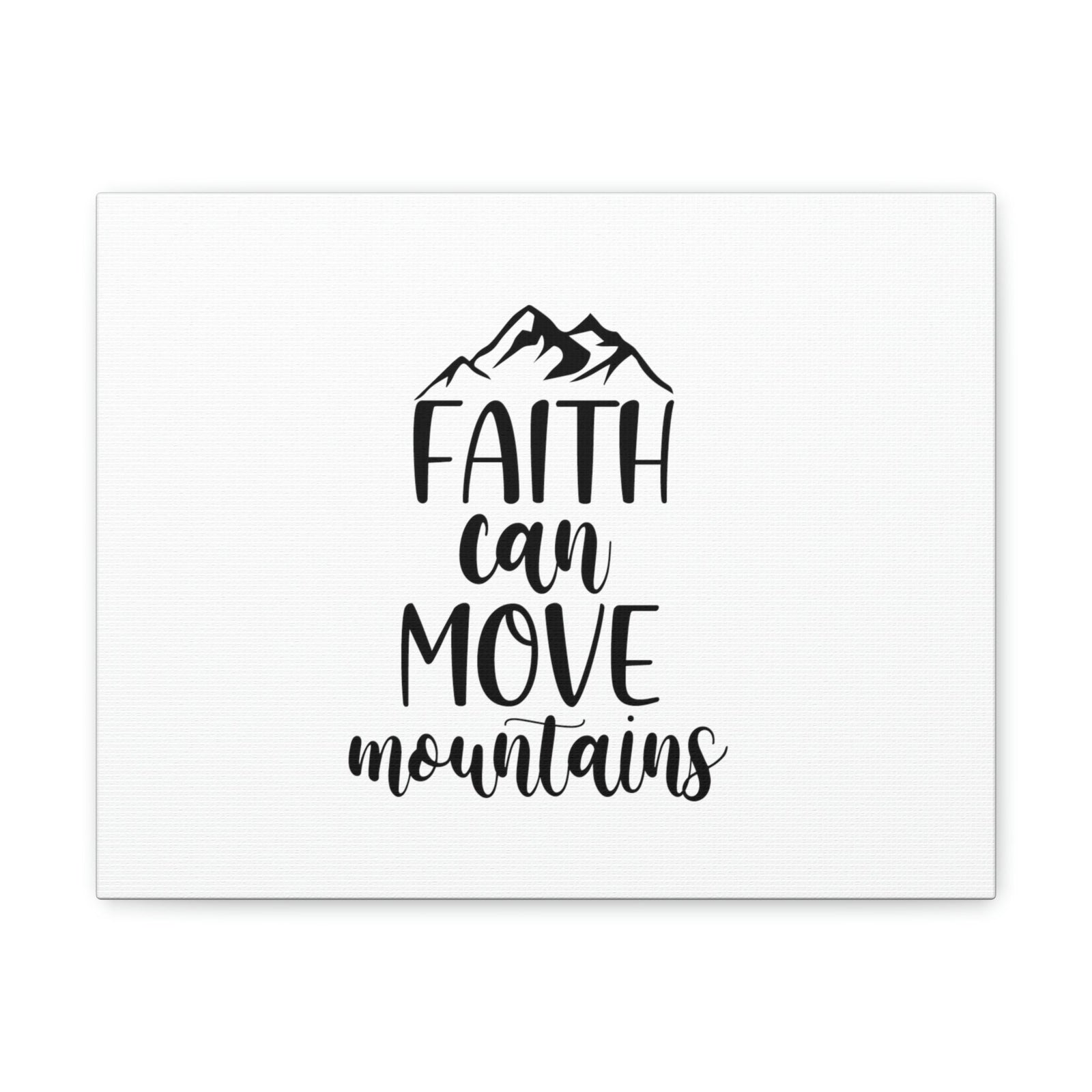 Scripture Walls Faith Can Move Mountains Matthew 21:21 White Christian Wall Art Bible Verse Print Ready to Hang Unframed-Express Your Love Gifts
