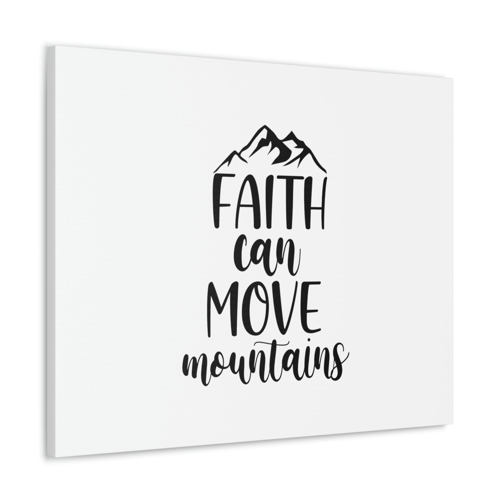 Scripture Walls Faith Can Move Mountains Matthew 21:21 White Christian Wall Art Bible Verse Print Ready to Hang Unframed-Express Your Love Gifts