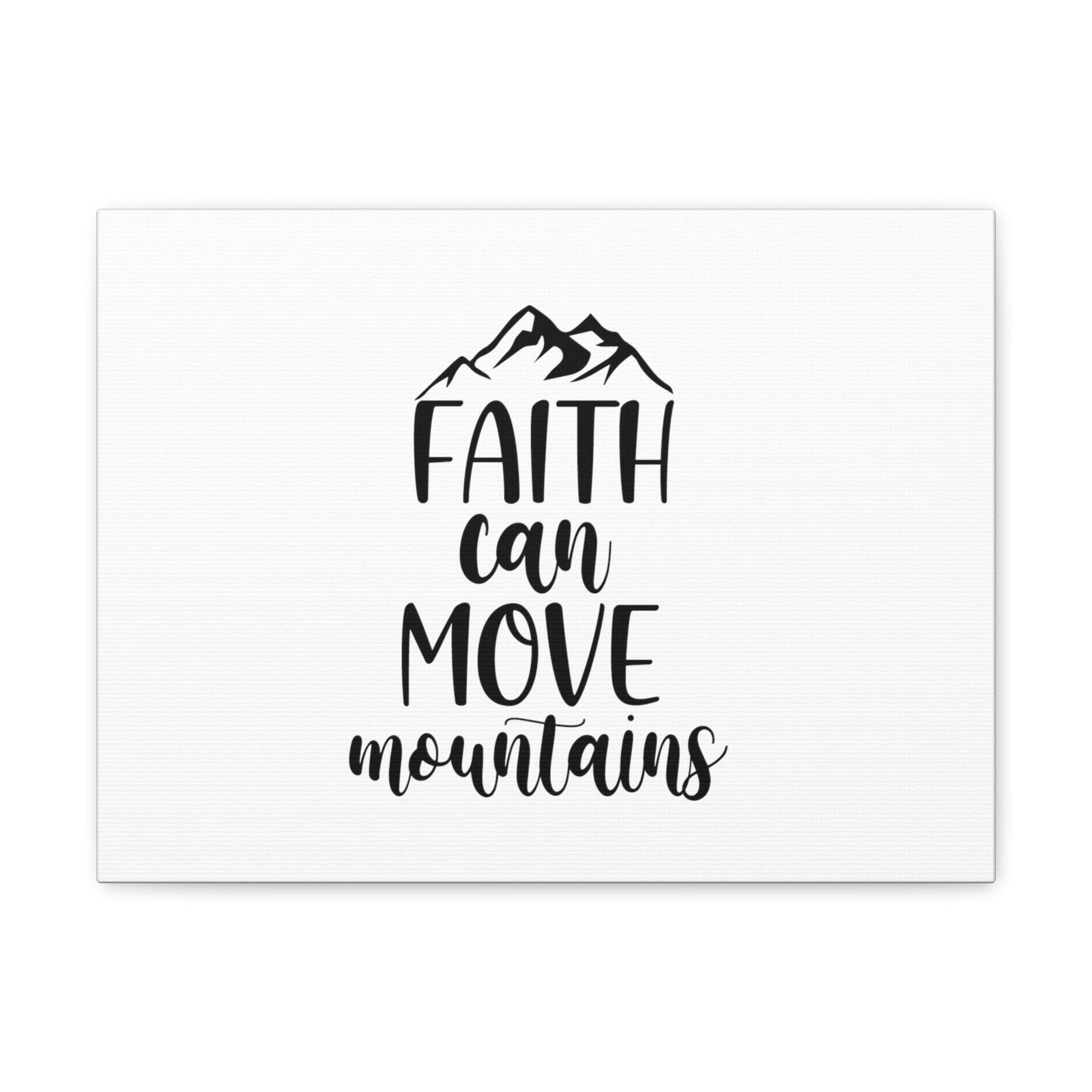 Scripture Walls Faith Can Move Mountains Matthew 21:21 White Christian Wall Art Bible Verse Print Ready to Hang Unframed-Express Your Love Gifts