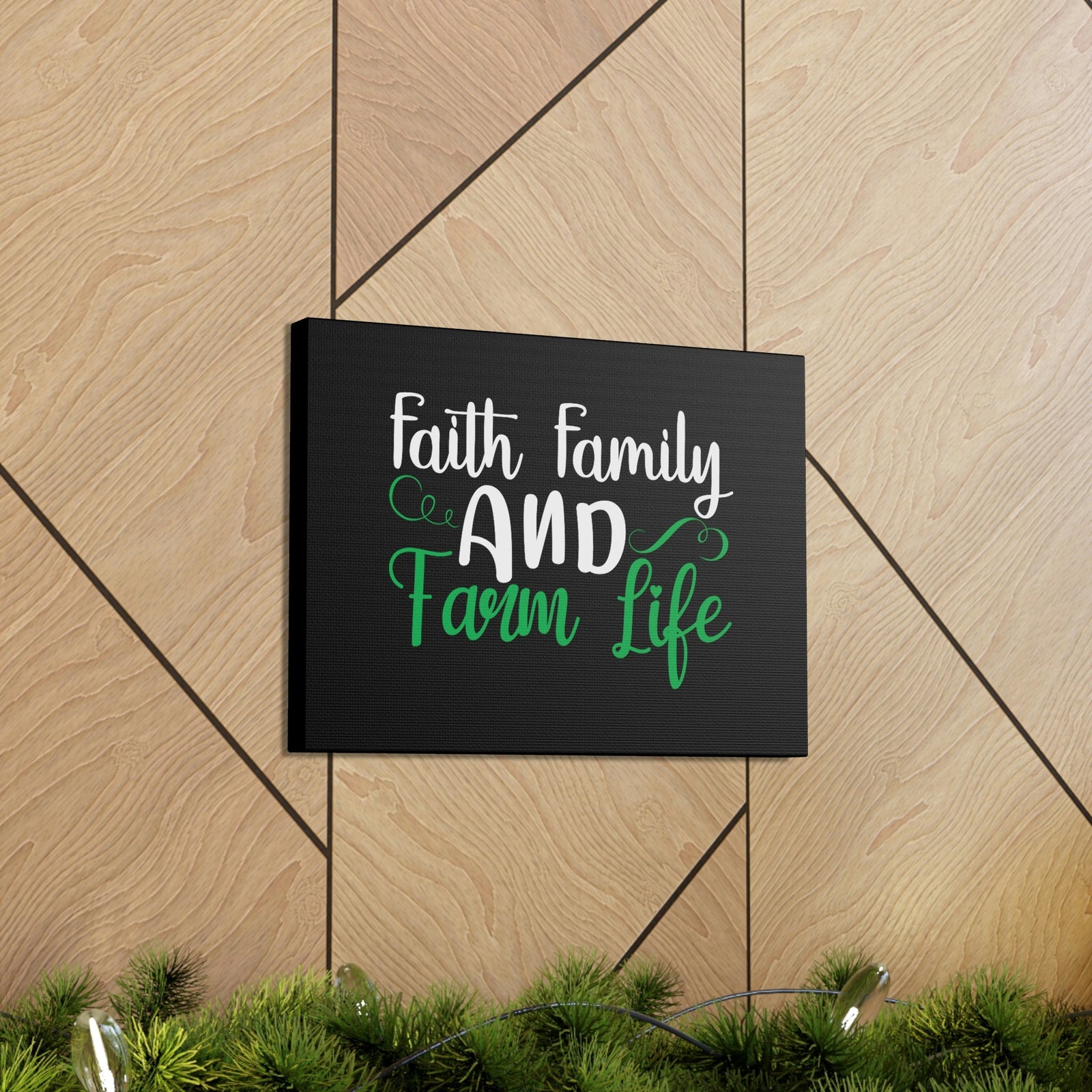 Scripture Walls Faith Family And Farm Life Exodus 20:12 Green Christian Wall Art Bible Verse Print Ready to Hang Unframed-Express Your Love Gifts