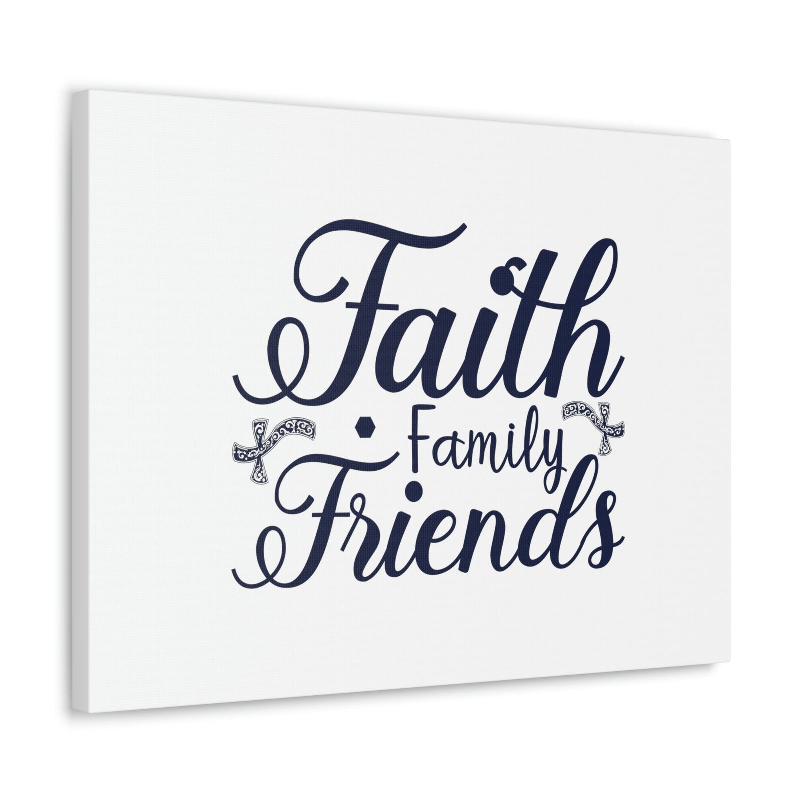 Scripture Walls Faith, Family And Friends Proverbs 27:17 Blue Christian Wall Art Bible Verse Print Ready to Hang Unframed-Express Your Love Gifts