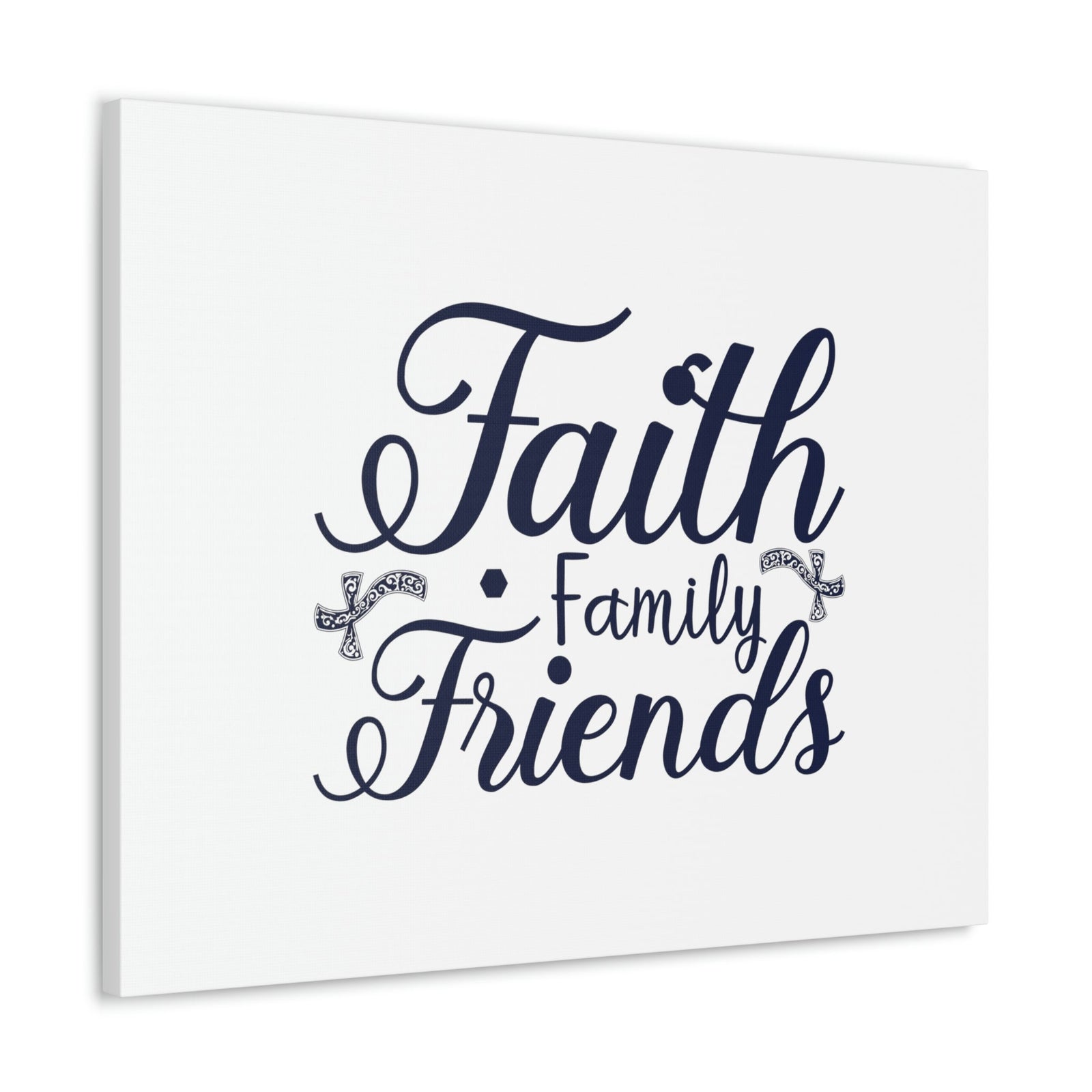 Scripture Walls Faith, Family And Friends Proverbs 27:17 Blue Christian Wall Art Bible Verse Print Ready to Hang Unframed-Express Your Love Gifts