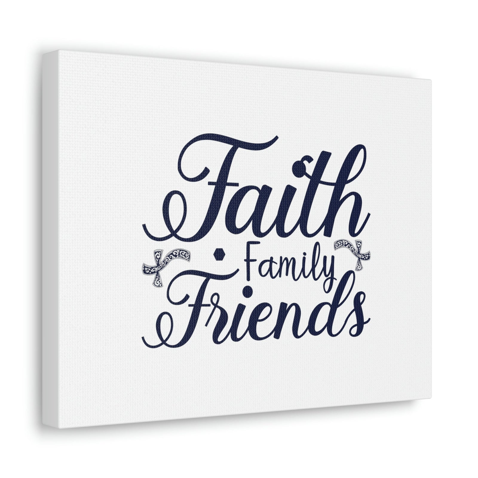 Scripture Walls Faith, Family And Friends Proverbs 27:17 Blue Christian Wall Art Bible Verse Print Ready to Hang Unframed-Express Your Love Gifts