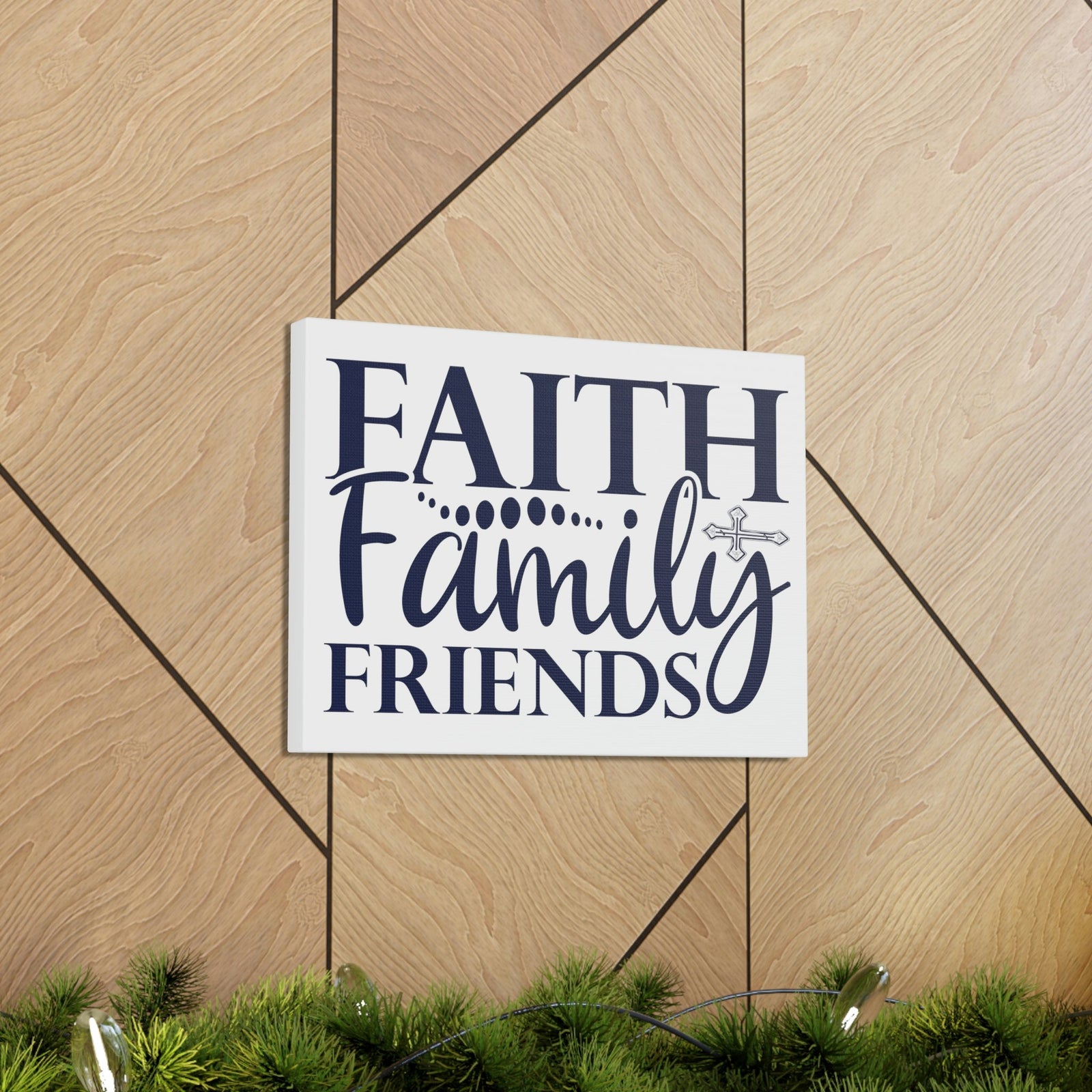 Scripture Walls Faith, Family, Friends Matthew 12:50 Christian Wall Art Print Ready to Hang Unframed-Express Your Love Gifts