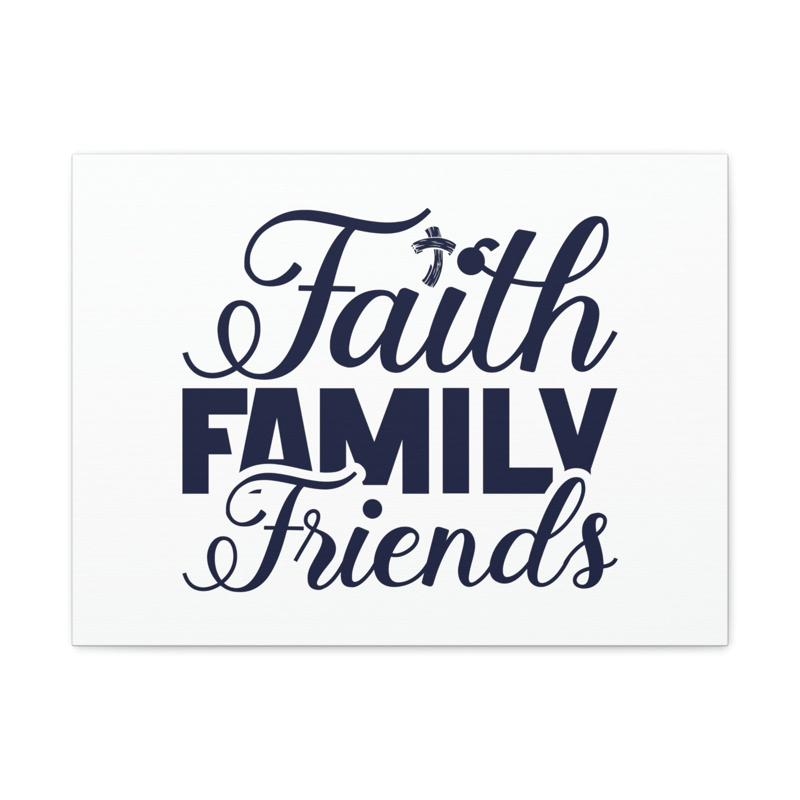 Scripture Walls Faith, Family, Friends Proverbs 27:17 Blue Christian Wall Art Bible Verse Print Ready to Hang Unframed-Express Your Love Gifts