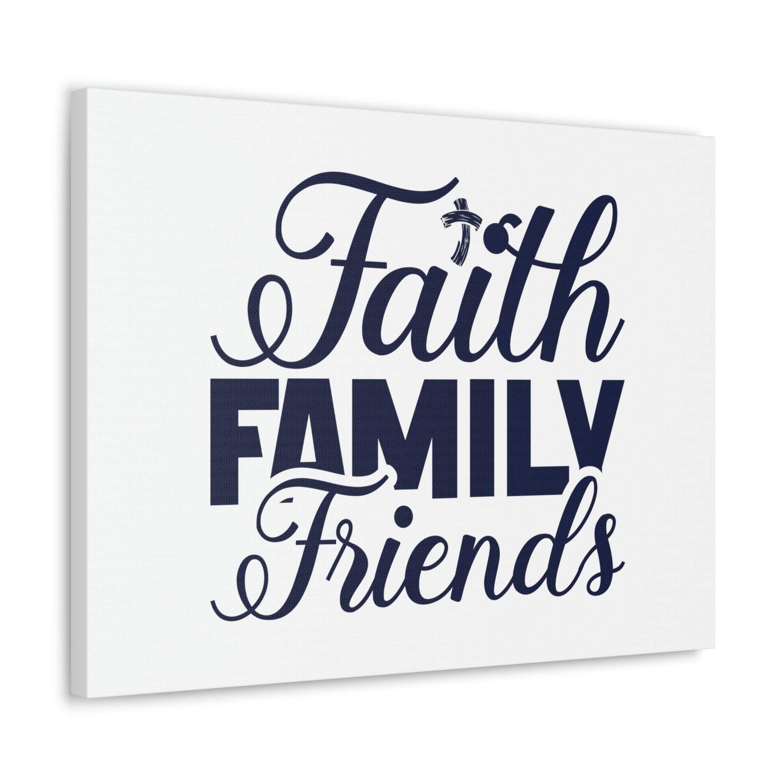 Scripture Walls Faith, Family, Friends Proverbs 27:17 Blue Christian Wall Art Bible Verse Print Ready to Hang Unframed-Express Your Love Gifts