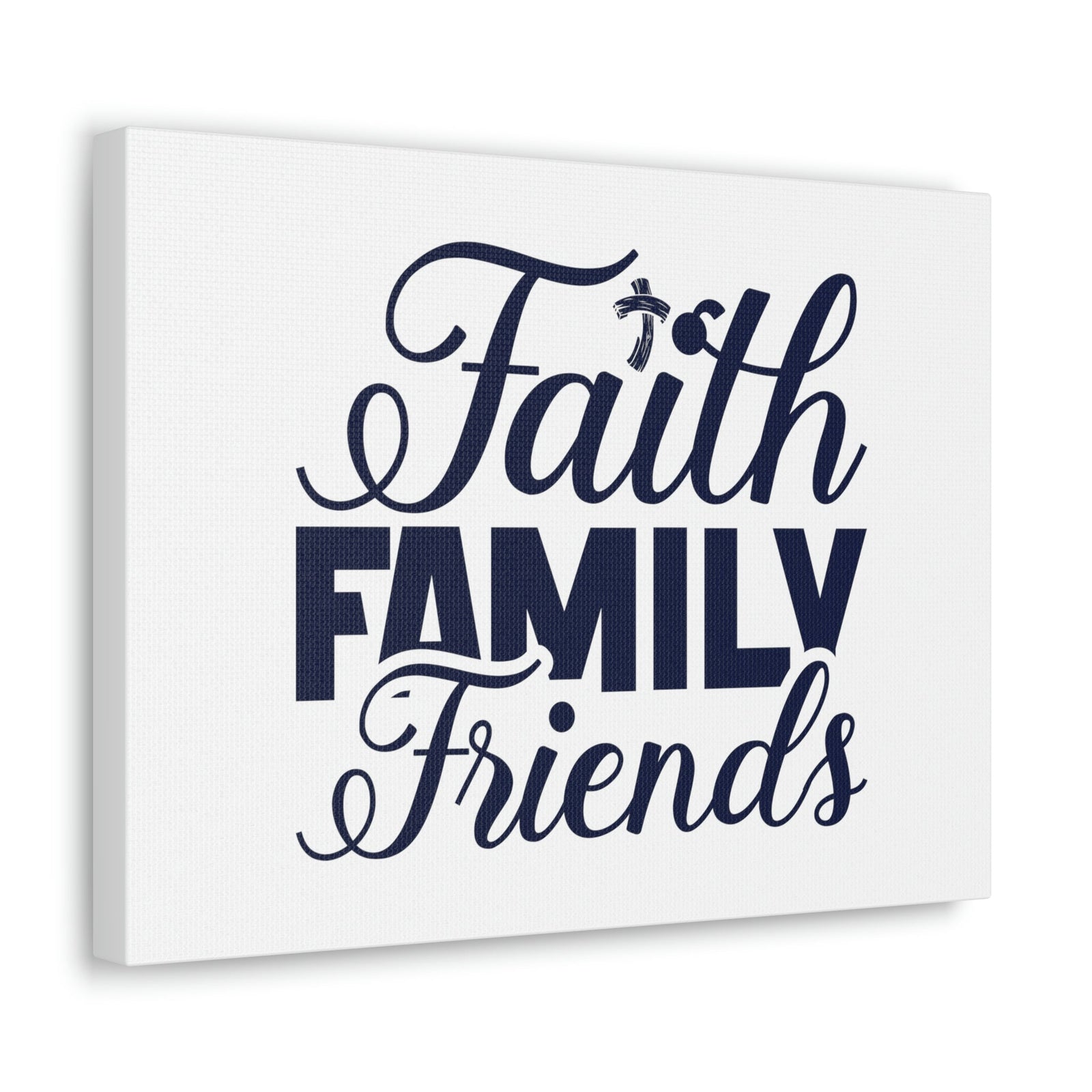 Scripture Walls Faith, Family, Friends Proverbs 27:17 Blue Christian Wall Art Bible Verse Print Ready to Hang Unframed-Express Your Love Gifts