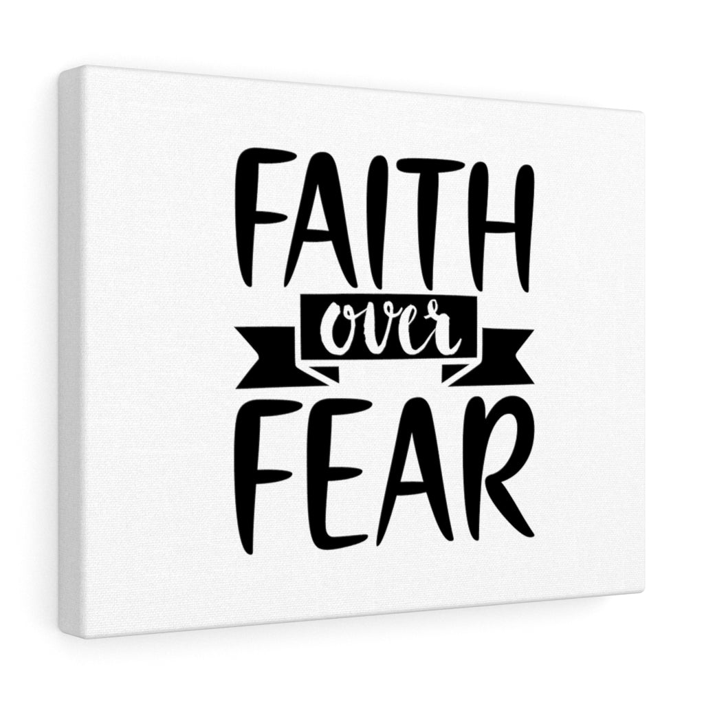 Scripture Walls Faith Fear Bold Bible Verse Canvas Christian Wall Art Ready to Hang Unframed-Express Your Love Gifts
