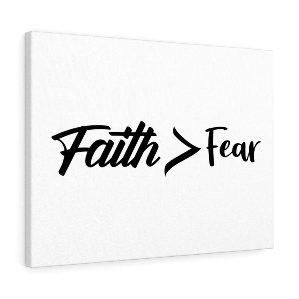 Scripture Walls Faith Greater Than Fear Bible Verse Canvas Christian Wall Art Ready to Hang Unframed-Express Your Love Gifts