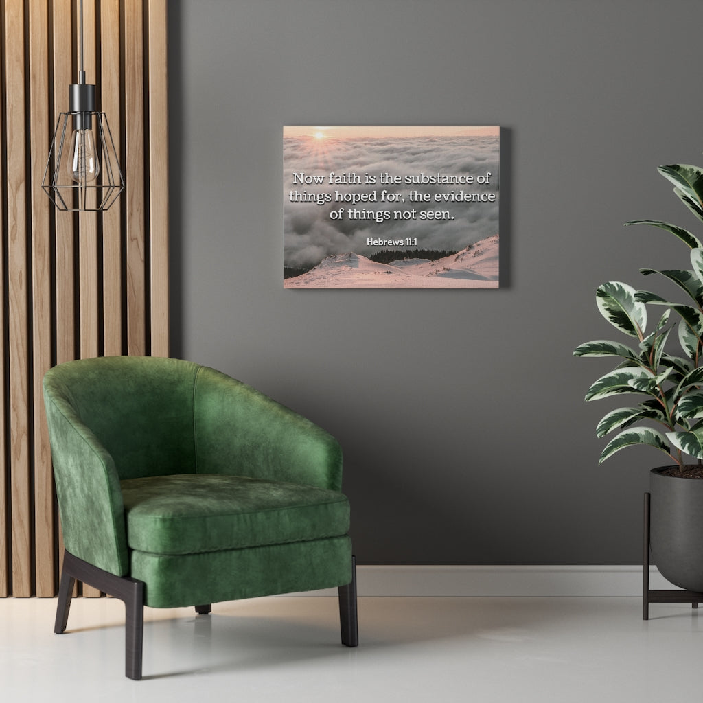 Scripture Walls Faith Hebrews 11:1 Bible Verse Canvas Christian Wall Art Ready to Hang Unframed-Express Your Love Gifts